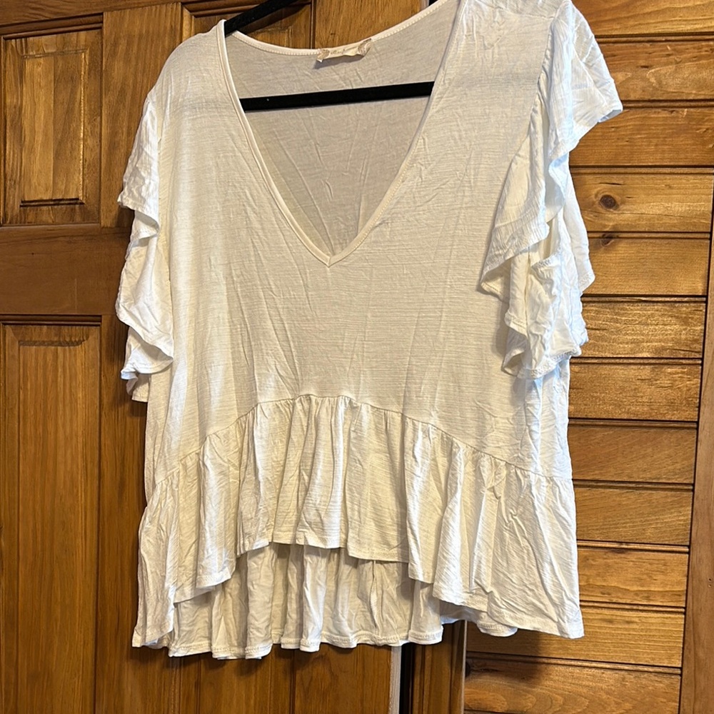 Altar'd State Cream Blouse with Elegant Design
